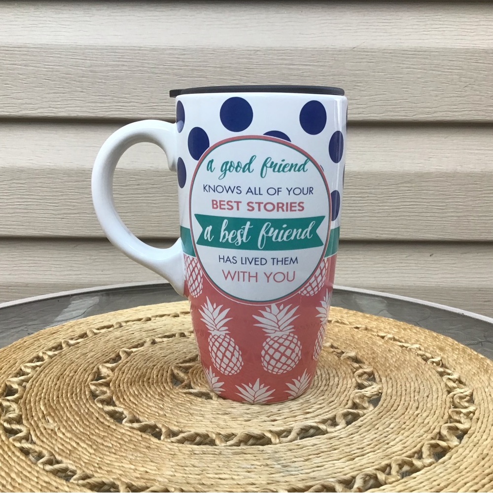 NWOT Ceramic Best Friend Travel Mug
